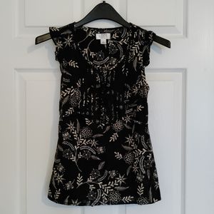 ANN TAYLOR LOFT Petites size 4 flutter sleeve babydoll top